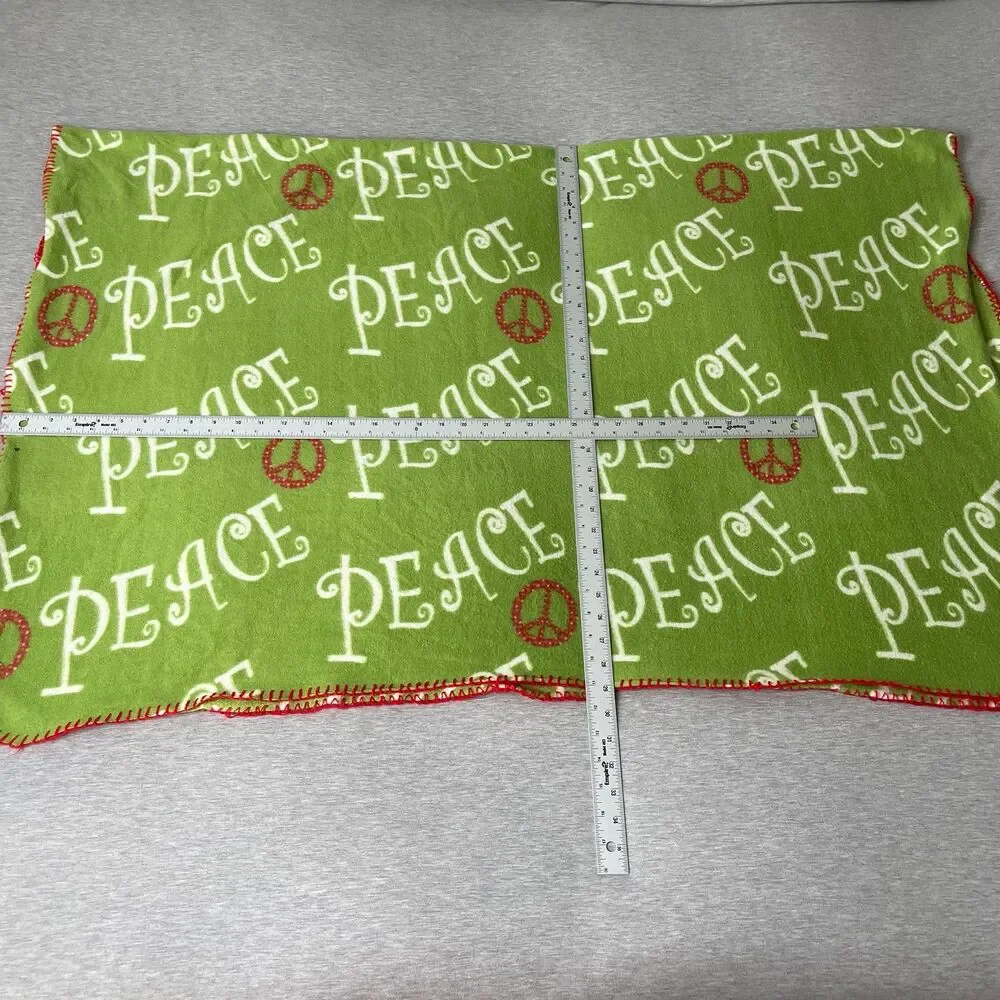 Target Y2K Vintage Peace Fuzzy Fleece Throw Blanket